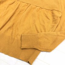 新品 UNITED ARROWS GLR ユナイテッドアローズ カシミヤ アンゴラ混 オープンネック ニット セーター 38(M) からし マスタード 未使用_画像5