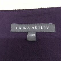 ●LAURA ASHLEY ローラアシュレイ ウールブレンド 切替デザイン ドレス ワンピース 13(XL) パープル系 ノースリーブ LL 2L ゆったり 大きい_画像3