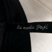 伊太利屋 La Moda GOJI イタリヤ ラモーダゴジ ビジュー装飾 フレアパンツ 5 黒 ブラック 日本製 ブーツカット 国内正規品 レディース 婦人_画像4