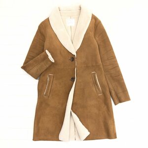 *BAYFLOW Bay flow .... reverse side boa shawl color eko mouton coat 2(M) Camel fake mouton fur domestic regular goods lady's 