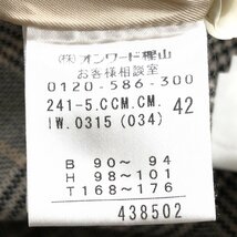 ◆ICB アイシービー ウールライナー付き スタンドカラー シングルトレンチコート 42(XL) ベージュ ゆったり 大きいサイズ 2L LL レディース_画像10