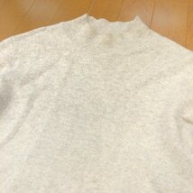 Zelal 元町 ゼラール 《繊維の宝石》上質 カシミヤ100% モックネック ニット セーター LL グレー XL 2L ゆったり 大きい 女性用 カシミア_画像4