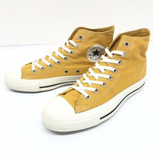 ●美品 CONVERSE コンバース オールスターステッチングハイ キャンバス ハイカット スニーカー 25cm マスタード ALL STAR メンズ 紳士