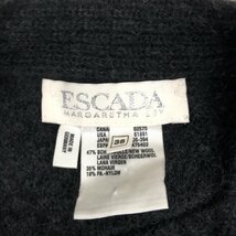 ◆ESCADA エスカーダ モヘヤブレンド ウール ニット ロング カーディガン 38(M) ダークグレー 羽織り 国内正規品 レディース 女性用_画像3