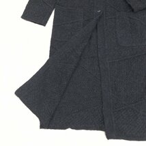 ◆ESCADA エスカーダ モヘヤブレンド ウール ニット ロング カーディガン 38(M) ダークグレー 羽織り 国内正規品 レディース 女性用_画像6