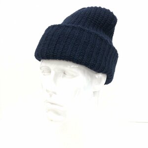 美品 USA製 NEW YORK HAT ニューヨークハット リブニットキャップ F 濃紺 ネイビー ダブルワッチ ニット帽 帽子 ユナイテッドアローズ