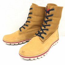 ●Timberland ティンバーランド アースキーパーズ ブルックトン ロールトップ ブーツ US6.5(23.5cm) キャメル レースアップブーツ 女性用_画像1