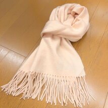 Cashmere muffler 《繊維の宝石》上質 カシミヤ100% マフラー ライトベージュ ストール ショール レディース 女性用 カシミア_画像3