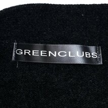 GREEN CLUBS グリーンクラブ カシミヤ100% ロゴ刺繍 ニット ベスト 4(L) 黒系 ブラック系×グレー系 ジレ カシミア 国内正規品 メンズ_画像3