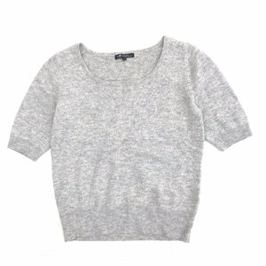 23区 ニジュウサンク カシミヤブレンド ウール ニット セーター 38(M) グレー 半袖 国内正規品 レディース 女性用 カシミア