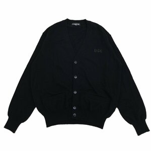 ●UG COLLECTION RAIKA ライカ カシミヤ100% ニット カーディガン 48(XL相当) 黒 ブラック カシミア セーター 日本製 2L LL 特大 大きい