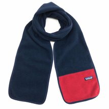 Patagonia パタゴニア シンチラスカーフ フリースマフラー 紺×赤 ネイビー レッド ネックウォーマー アウトドア 防寒 SYNCHILLA SCARF_画像4