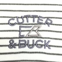 CUTTER&BUCK カッター&バック ロゴ刺繍 ハイネック ニット ゴルフセーター LL 白 ホワイト×グレー系 XL 2L 特大 大きいサイズ デサント_画像4