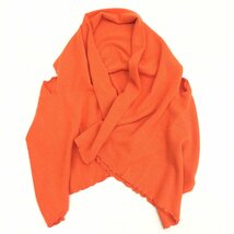 ●Prima Kiss 《繊維の宝石》上質 カシミヤ100% ニット ベスト F オレンジ カーディガン 羽織り 国内正規品 レディース 女性用 カシミア_画像1