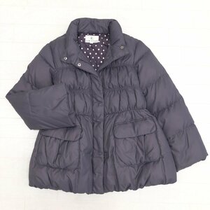 *KUMIKYOKUk Miki .k Kumikyoku lining dot polka dot pattern A line down coat LL(130~140 corresponding ) purple purple down jacket Kids Junior 