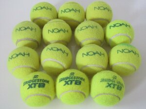 硬式テニスボールセット 14個（NOAH 11個/ブリジストン 3個）/中古品