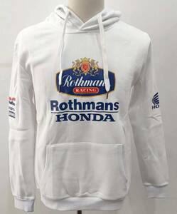 Lサイズ -未使用 ROTHMANS HONDA RACING ロスマンズホンダ フード パーカー White