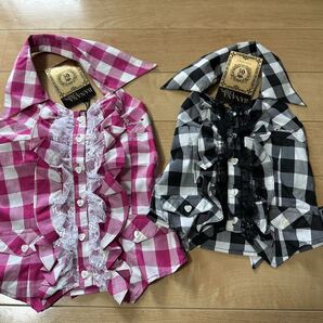 BANANACHIPSバナナチップス ノースリーブチェック柄シャツ11340円 色・サイズ違い有り 【130ピンク】 女の子子供服キッズ ギャル