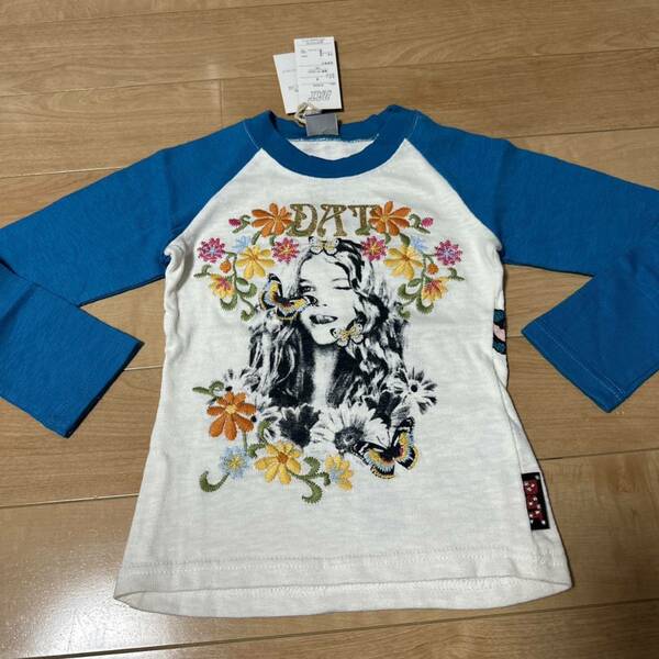 新品DATダット　転写プリント・ラメバンビ長袖TシャツロンT120定価3780円　ヒスグラ好き　女の子　子供服　キッズ　サイズ色違い有り