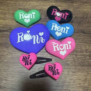 未使用RONIロニィ ハート型ロゴ カラフルバレッタ ヘアアクセサリー アースマジック JENNI