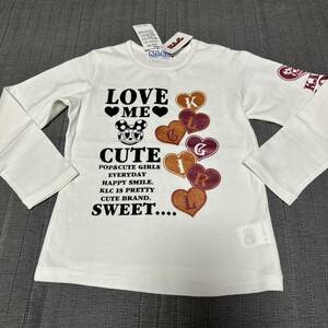 新品KLCケーエルシー　ラメプリント長袖TシャツロンT130 女の子　キッズ　子供服