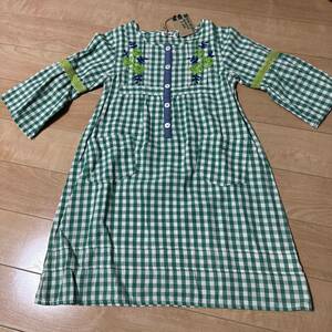 新品RAG MARTラグマート　ギンガムチェックカントリーワンピース5145円　女の子 ナチュラルガーリー　子供服キッズ　120