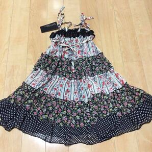 新品バナナチップスシフォンワンピース&スカート 2way 定価15540円 110 キャミワンピース ギャル 小花柄 サイズ違い有り