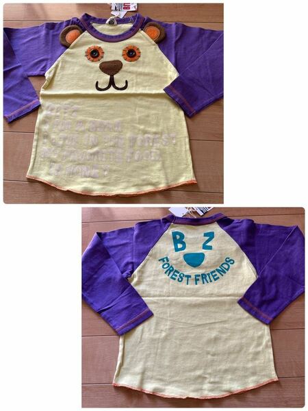 新品Bit'zビッツ　両プリ長袖TシャツロンT120男女◎ クマなりきり　男の子女の子　アメカジ　JAMグラグラ　キッズ子供服　partyparty好き