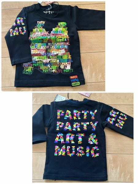 新品 PARTY PARTYパーティパーティー　両プリ長袖TシャツロンT70 男の子女の子　子供服キッズベビー　アメカジJAM 派手系