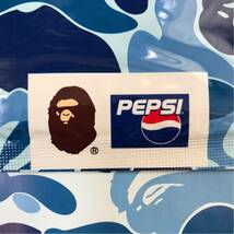 台紙付き ape×pepsi バンダナ ape bape pepsi ペプシ コーラ ABCカモ エイプ ベイプ アベイシングエイプ a bathing ape ハンカチ ブルー_画像3