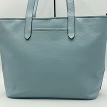 1円〜【希少色/超美品】COACH コーチ サリバン メンズ トートバッグ 肩掛け A4 大容量 ハンド ビジネス レザー 本革 ライトブルー系 水色_画像3