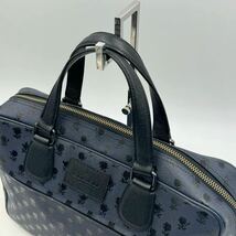 1円〜【入手困難/極美品】COACH コーチ メンズ ビジネスバッグ 2way A4 ブリーフケース ハンド ショルダー 薔薇 ローズ レザー ネイビー_画像6