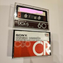 カセットテープ SONY 計2本　UCX-S 60 1本、C60 CR 1本 ソニー　昭和レトロ_画像1