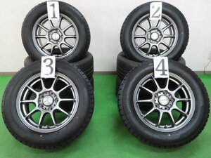 4本 VEX 15インチ ホイール 6J +45 5H 114.3 スタッドレス グッドイヤー アイスナビ7 2021年 195/65R15 ノア ヴォクシー セレナ アクセラ