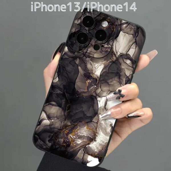 iPhone13/iPhone14 大理石柄TPUケース 