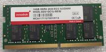 innodisk 16GB x1 DDR4 2400MHZ M4DS-AGS1QC0J-BE82 ECC バッファなし SODIMM 260ピン（送料無料）_画像1