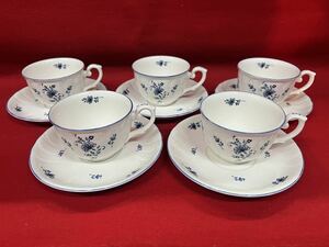 Noritake カップ ソーサー コーヒーカップ 洋食器 ティーカップ 花柄 ノリタケ 5脚　MK04