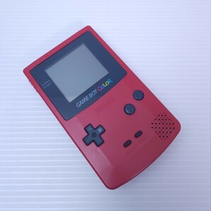 美品/動作品 レトロゲーム 任天堂 Nintendo Gameboy Color ゲームボーイカラー本体 CGB-001 赤 GBC Red 希少品 (H-1)の画像2
