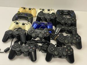 ソニーPS品 大量 まとめ ps2,3 デュアルショック2,3コントローラ14個 PlayStation2,3 コントローラDUALSHOCK2,3 動作未確認ジャンク(263)