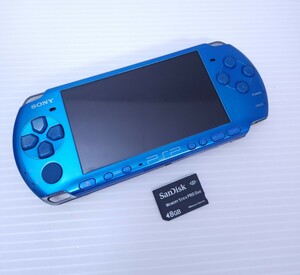 動作品 SONY PSP-3000 VB （バイブラント・ブルー) ソニー PSP-3000 VIBRANT BLUE 本体 希少品 (339)