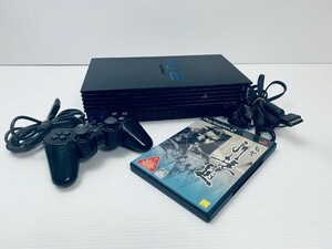 美品 動作品 SONY PS2 PlayStation2 SCPH-50000セットソニー プレイステーション２ レア品 + コントローラ + ゲームソフト セッ(H-8)