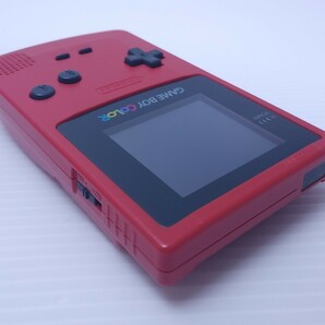 美品/動作品 レトロゲーム 任天堂 Nintendo Gameboy Color ゲームボーイカラー本体 CGB-001 赤 GBC Red 希少品 (H-1)の画像4