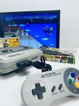 動作品/レトロゲーム 任天堂 Nintendo スーパーファミコン SUPER FAMICOM SHVC-002 コントローラー2個+ゲームソフト(321)_画像2