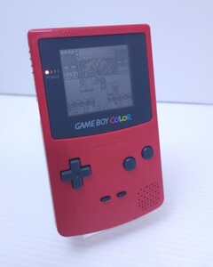 美品/動作品 レトロゲーム 任天堂 Nintendo Gameboy Color ゲームボーイカラー本体 CGB-001 赤 GBC Red 希少品 (H-1)