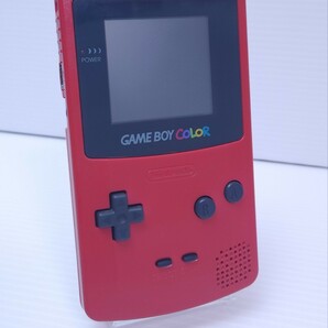 美品/動作品 レトロゲーム 任天堂 Nintendo Gameboy Color ゲームボーイカラー本体 CGB-001 赤 GBC Red 希少品 (H-1)の画像6