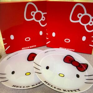 ハローキティ ガラスパーティプレート2枚セット