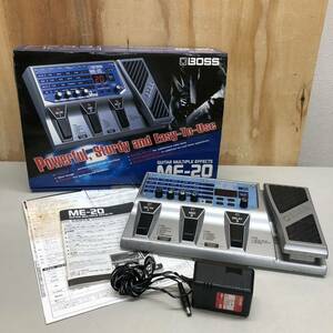 BOSS ME-20 マルチエフェクター GUITER MULTIPLE EFFECTS 通電確認のみ 電池液漏れ 錆多い ジャンク品