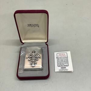 ① ZIPPO ジッポー 1995 STERLING ユリ 現状品 着火未確認 