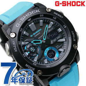 G-SHOCK Gショック GA-2000 アナデジ メンズ 腕時計 GA-2000-1A2DR ブラック×ライトブルー カシオの画像1
