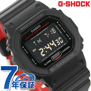 G-SHOCK ブラック＆レッド アラーム メンズ 腕時計 DW-5600HR-1DR Gショック